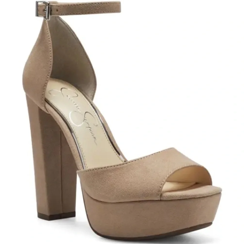 Jessica Simpson Palyn Platform Heels Beige Size 10 NWOB - Picture 1 of 5